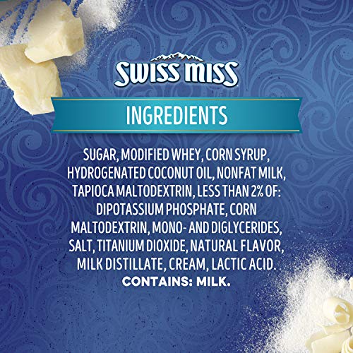 Swiss Miss White Chocolate Flavored Hot Drink Mix, Hot Cocoa Bar Supplies, 1.38 oz., 8-Count Envelopes (12 Boxes)