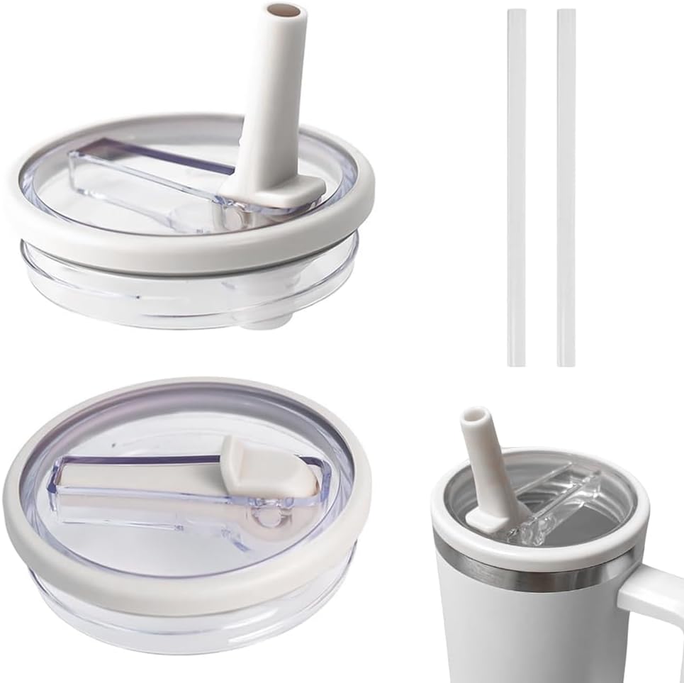 2 Stanley Cup Deckel 2025 Edition - 100% Auslaufsicher Mit Strohhalmen