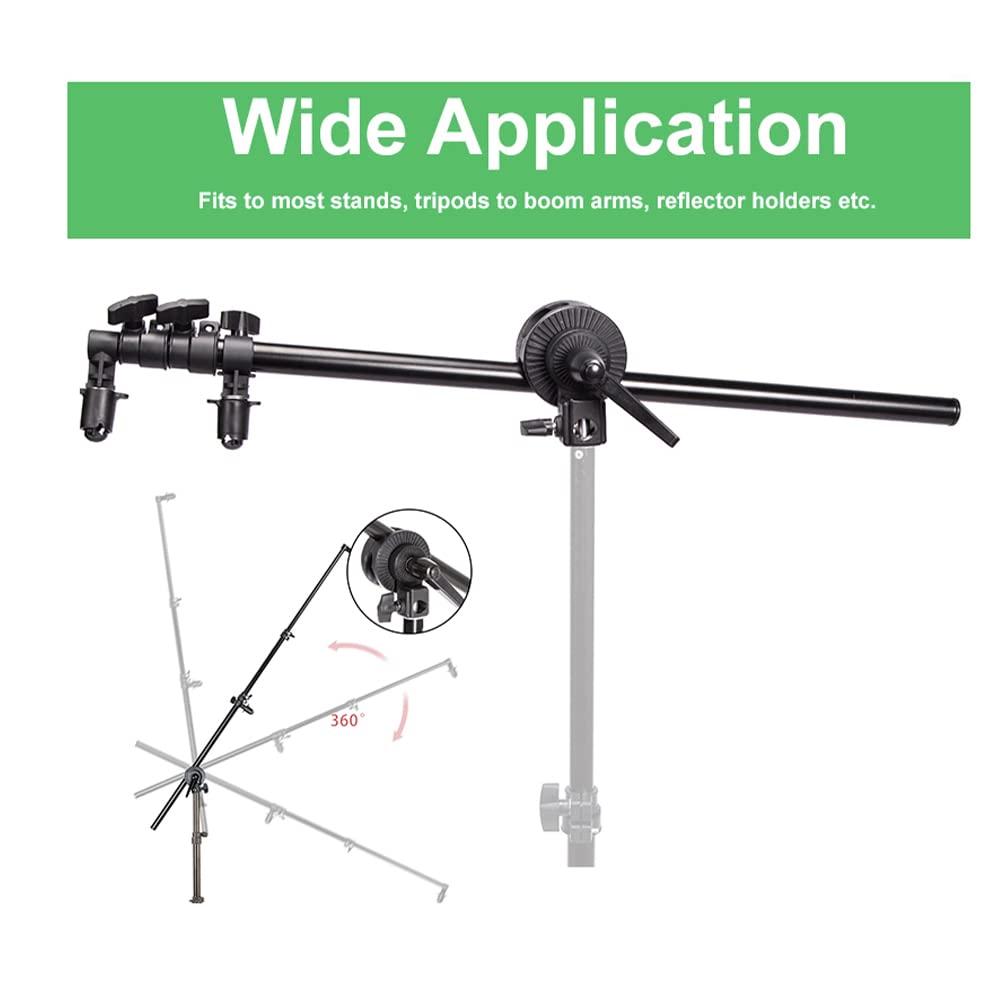 Brazo de Brazo de extensión de fotografía con Cabezal de Agarre único y Bolsa de Arena, construcción de aleación de Aluminio de 79-140 cm para Soporte de luz, trípode, Caja de luz