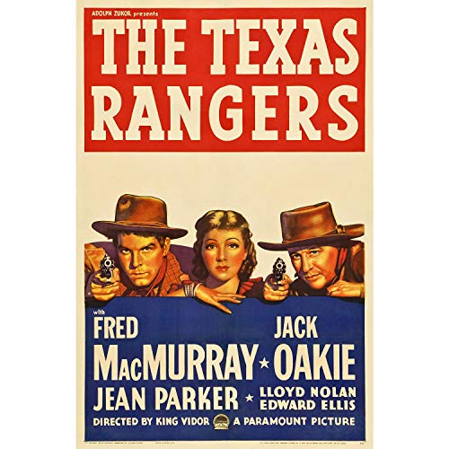 Poster cinema vintage The Texas Rangers pour creer une ambiance retro salon decoration