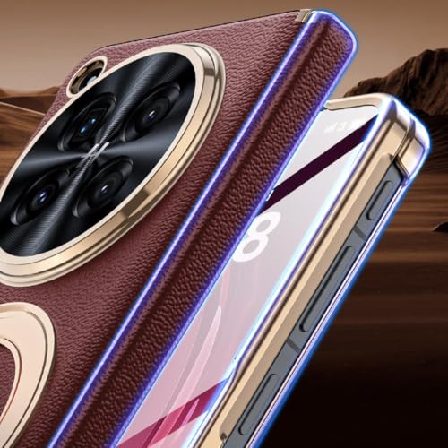 Cache-objectif Oppo Find N6 étui cuir véritable noir intégral - 7