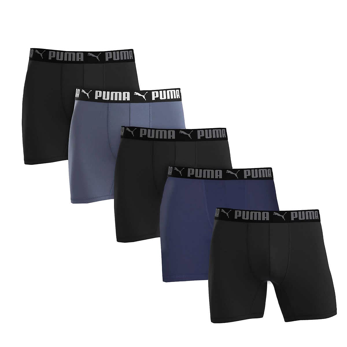 Puma Men's Microfiber Boxer Brief, 5-pack