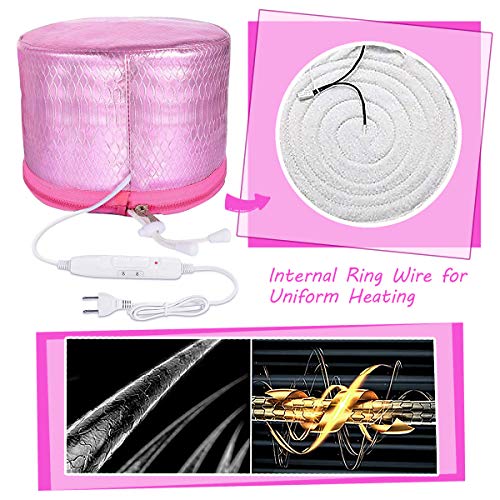 Upgrade Heating Cap For Hair Spa,Electric Hair Cap, Thermal Cap For Home Hair Spa Hair Steamer Cap Beauty Nourishing Hair Care Hat with 2 Level Temperature Control