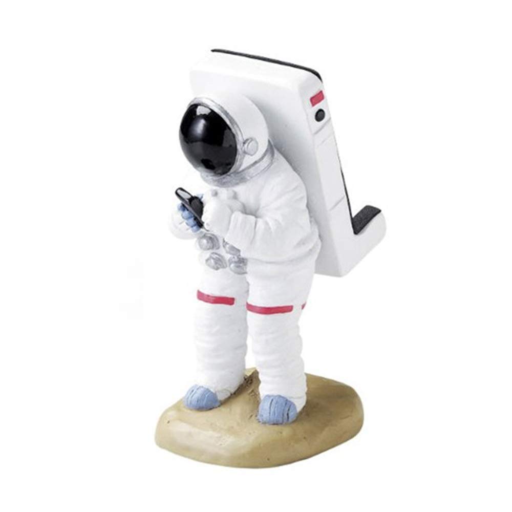 DEI QI Resin Creative Non-Slip Design Hand-Painted, Vivid Shape Astronaut Mobile Phone Holder