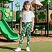 color cosplayer St. Patrick's Day Leggings for Girls Kids Shamrock Pants Stretchy Tights