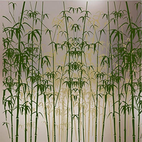 Pegatina de vidrio translúcido esmerilado autoadhesivo de PVC con patrón de bambú para montaje en ventana de baño fácil de pelar y pegar Cover