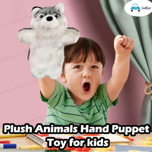 Image of FunBlast Plush Hand Puppets for Kids - Animals Hand Puppet Toys, Soft Hand Puppets for Kids, Story Telling Puppet for Kids, Hand Puppet Toy, Fun Play Learning Toys (Fox)