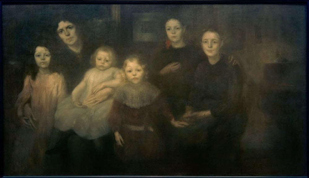 Tableau Family of the Artist Eugène Carrière image sur toile célébrant l'esprit de famille