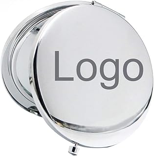 Custom Compact Mirror Customized Pocket-Size Makeup Mirror Personalized Travel Cosmetic Mirror, 7cm, Round Shape