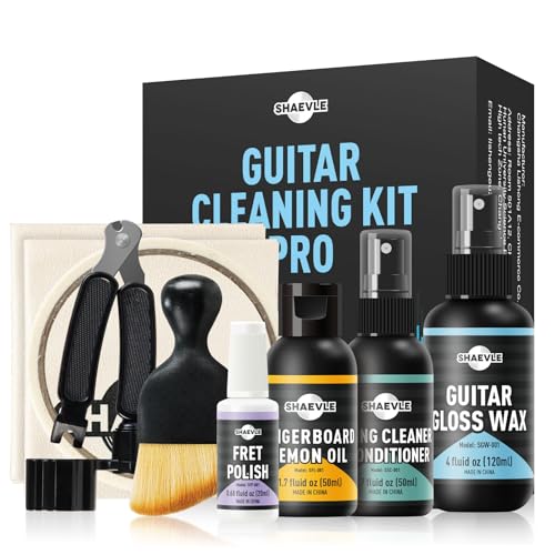Guitar Cleaning Kit: Gloss Wax,Fret Polish,Fingerboard Lemon