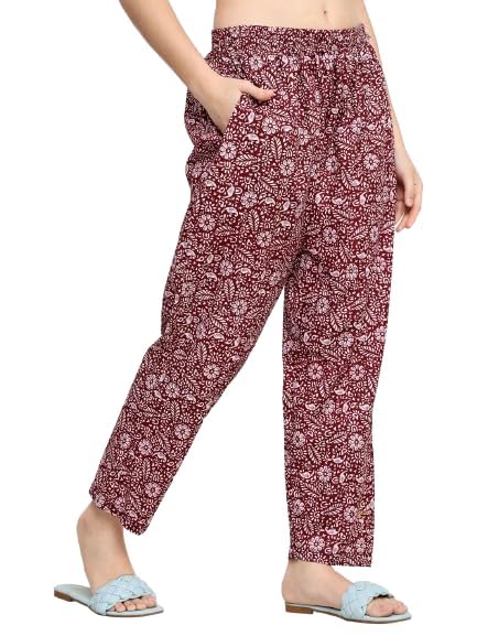 Image of AALIT Cotton Printed Co-Ord Set for Women - Nightwear Pajama Set with Pockets | Soft & Breathable Two-Piece Outfit for Sleep & Lounge