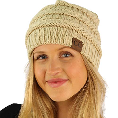 Image of Hatsandscarf CC Exclusives Solid Color Beanie Tail Hat for Adult (MB-20A)