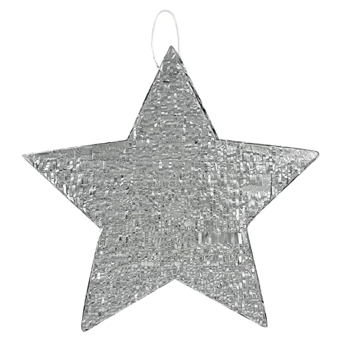 Foil Star Pinata Silver 45x45cm