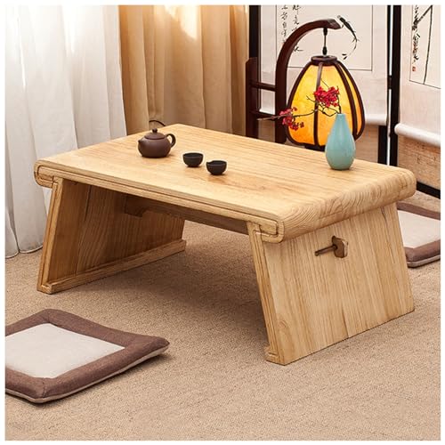 Table basse pour s'asseoir sur le sol pliante en bois véritable style japonais