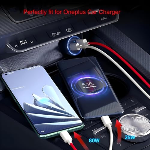 Image of Oneplus Original Fast 80W USB Type C Data Sync Fast Charging Charger Cable for One Plus 12,12r,11,11r,10r,10t,10,10 pro,9 Pro,8,8T,7t,7t Pro,6,Nord,4,3,2t,Ce2 Lite,Ce3 lite, 80Watt Quick Charge, Red