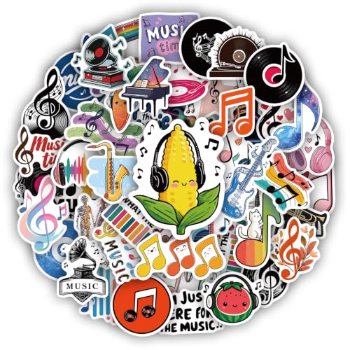 100 Pcs Music Stickers Cute Music Note Stickers