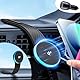 Olycism Qi2 Magnetisch Wireless Charger Auto 15W Ultra-schnelles Aufladen Leistungsstarker Magnet Einstellbare Winkel Stabilität Einfacher Einbau Handyhalterung Auto mit Ladefunktion Schwarz