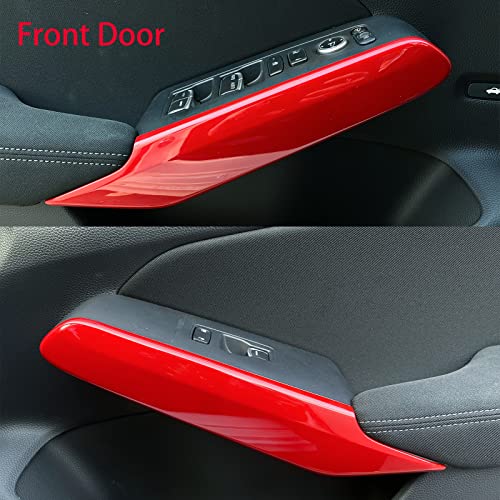 Mootcor 4Pcs For 11Th Gen Civic Armrest Window Control Side Panel Cover Trim Door Lock Switch Trim For Honda 11Th Gen Civic Sedan Hatchback Lx Ex Ex-L Sport Touring 2022-Red #TOP3