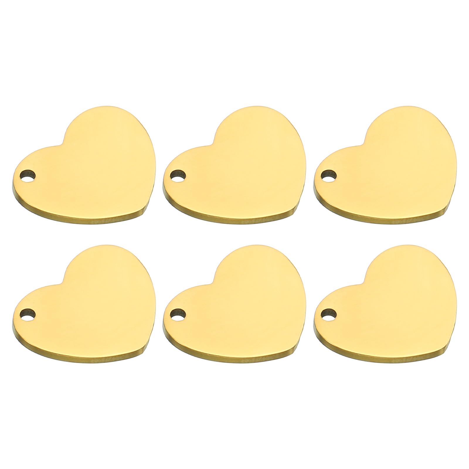 PATIKIL 6pcs Heart Charm