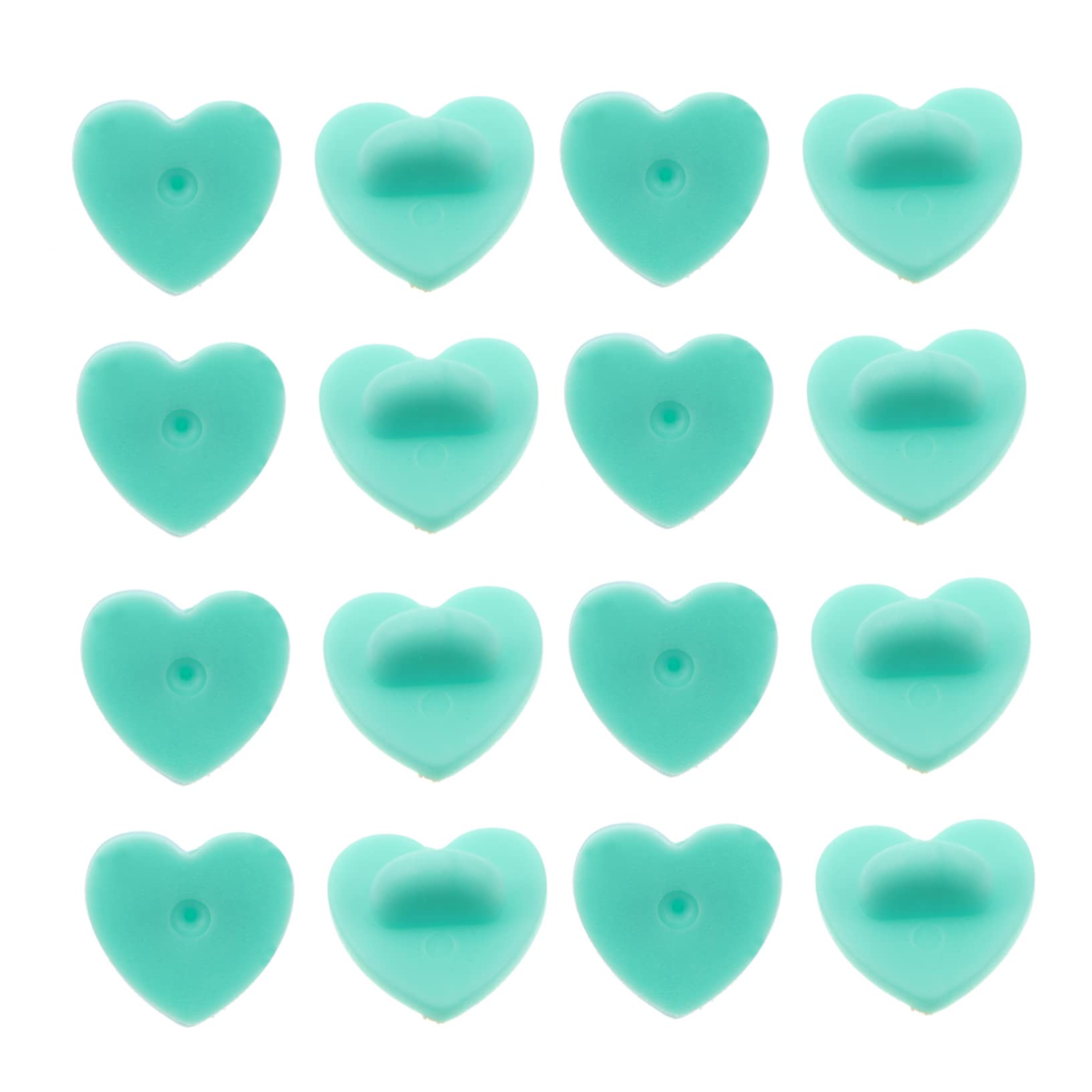 ARTIBETTER 100Pcs Heart Shaped Rubber Pin Backs Durable Brooch Backings for Lapel Pins Easy to Use Tie Tacks for Crafting Badges and Jewelry Making