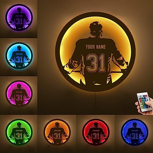 Néon Hockey personnalisé et logo lumineux en métal pour passionnés de sport