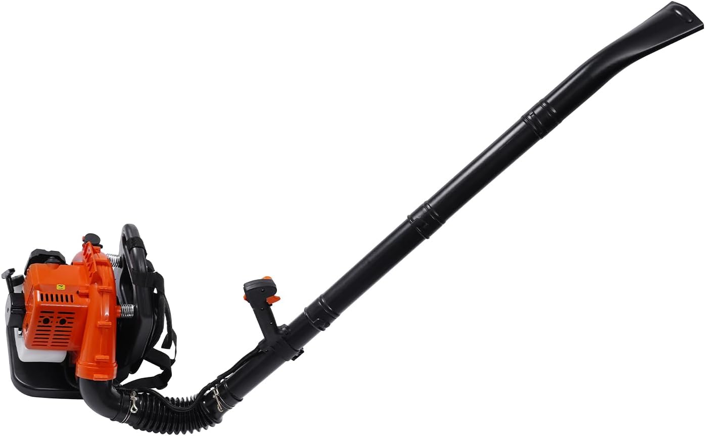 42.7CC Leaf Blower Machine 2 Stroke Backpack Gas Powered Leaf Blower Engine Single Cylinder Air Cooling Grass Lawn Blower for Yard Road Cleaning, Sawdust Cleaning