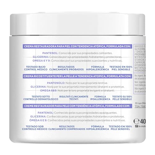 Mixa Panthenol Comfort Recovery Cream 400ml, Colourful, 400 ml (Pack of 1) - Image 2