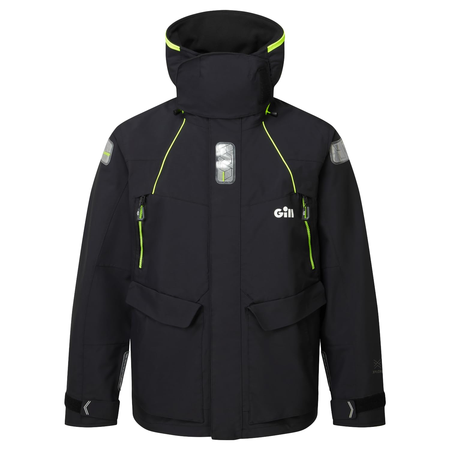 Gill Mens OS2 Offshore Sailing Jacket - Waterproof, Windproof & Breathable (Black, 3XL)