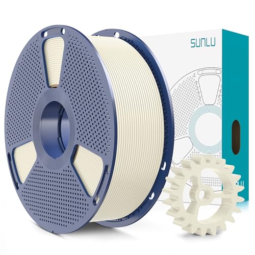 Image of SUNLU PLA+2.0 3D Printer Filament, Upgrade PLA+ Filament 1.75mm, Tougher and Stronger, Neatly Wound Filament, Dimensional Accuracy + /-0.02mm, 1KG Spool(2.2lbs), Bone White