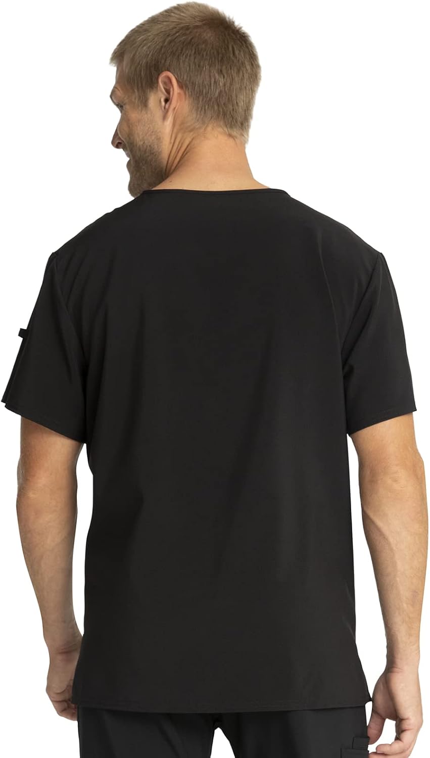 Tooniforms V-Neck Men's Scrub TOP, Contrast Sleeves, Animal Scrub Top, Kangaroo Pocket, TF708