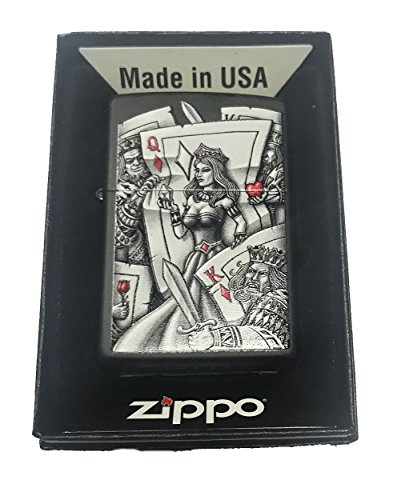 Encendedor Zippo Custom Graphic Queen of Diamonds miniatura 1