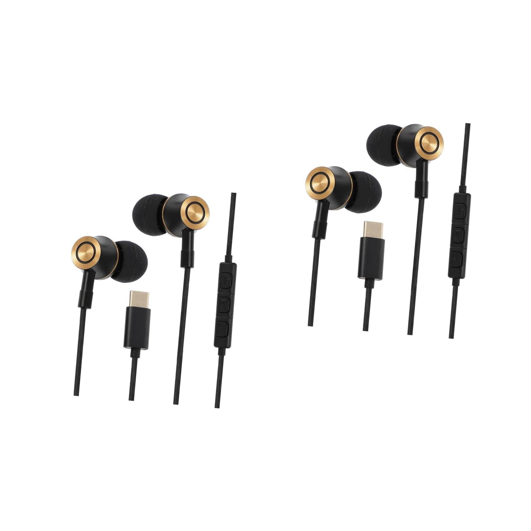 Uonlytech 2pezzi Auricolari Usb-c Con Controllo Volume Design Ergonomico e Suono Immersivo Per Tablet e Smartphone Cuffie In-ear Con Struttura Professionale e Affidabile