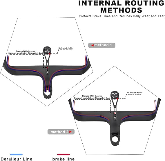 Road Bike Handlebar Integrated Carbon Handlebar with Stem RXL SL 1-1/8 Inch Bicycle Handlebar Carbon Internal Routing with Stem 440-90