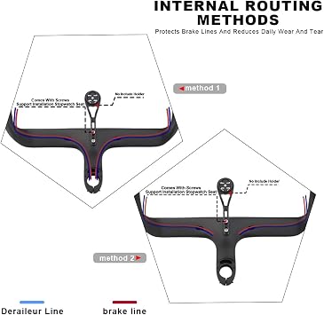 Road Bike Handlebar Integrated Carbon Handlebar with Stem RXL SL 1-1/8 Inch Bicycle Handlebar Carbon Internal Routing with Stem 440-90