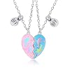 Pack of 2 Love Necklaces BFF Necklaces Friendship Best Friends BFF Friendship Necklace Birthday Pendant Cute Magnetic Necklace for Best Girls as a Gift
