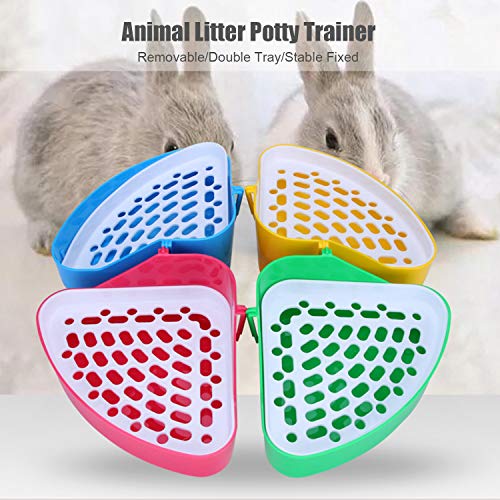 DECDEAL Animal Litter Potty Trainer Toilet Corner Litter Box Pet Pan para o bebê coelho Chinchilas P