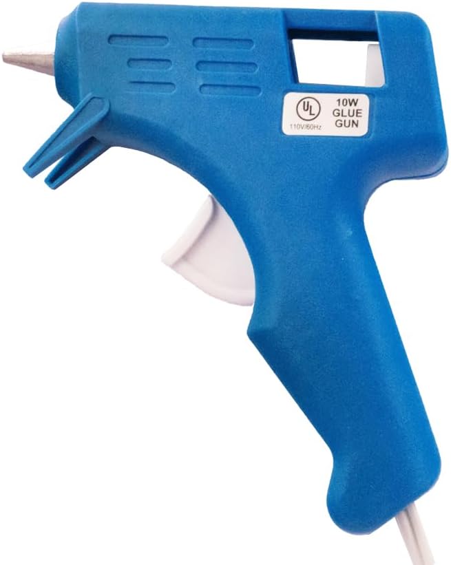 UL Listed Mini Hot Glue Gun - 110V-200V, 50Hz/60Hz, 10W - Includes 2 Glue Sticks & 3ft Cable Length - Ideal for DIY Crafts and Home Repairs