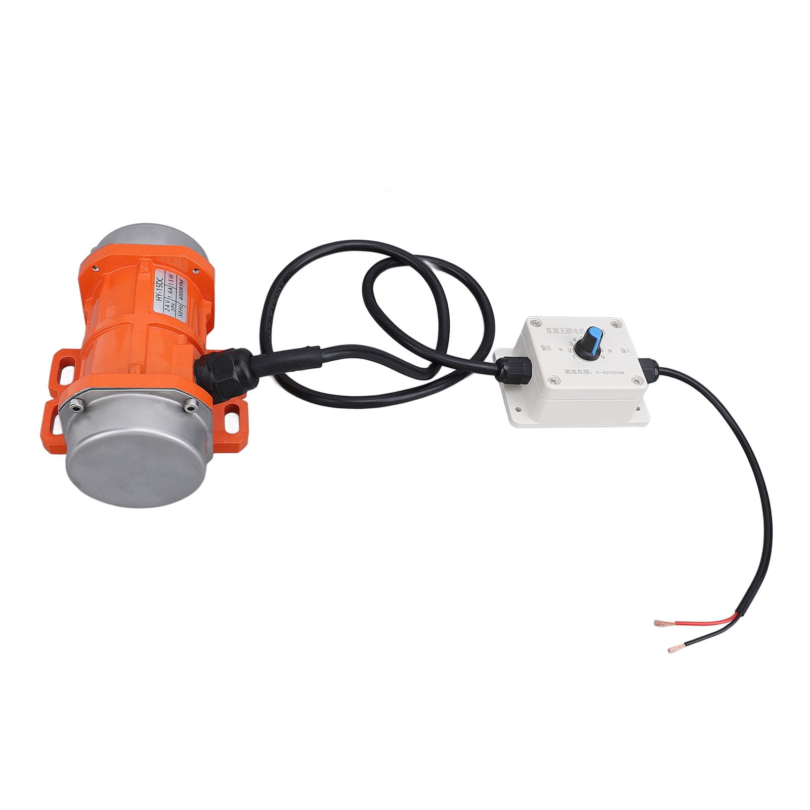 Motore vibrante senza spazzole DC24V, motore vibratore per calcestruzzo, velocità regolabile 4000 giri/min con IP65, mini vibratore elettrico per calcestruzzo per costruzioni, (15 W)