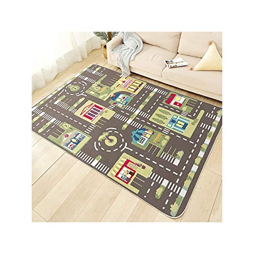 TYKTZXY Kid Rug Playmat for Toy Cars Play Area Carpet with Rubber Backing, for Children Bedroom Play Room 80cm×120cm(2'7"×3'11")