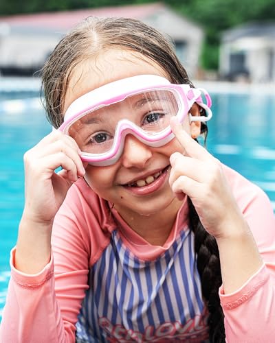 Image of Swim Goggles for Kids 6-12, Wide View Anti-Fog UV Protection No Leaking,Boys Girls Youth Swimming Goggles
