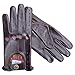 Real Soft Leather Mens Driving Gloves Stylish Fashion Burgundy 507 (Burgundy, L)