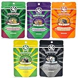 Pangea Gecko Diet Sample Bundle - 2oz Fig & Insects, Watermelon, Breeding Formula, Apricot, & Papaya Diets