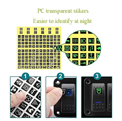 5 Gang Rocker Switch Aluminum Panel With 4.8 Amps Dual Usb Rocker Style Fast Charger With Voltmeter Blue Backlit Led Pre-Wired For Marine Boat Rv Truck (Blue) #TOP2