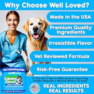 Calming Chews for Dogs  Dog Calming Treats Made in Usa Vet Developed Dog Anxiety Relief Separation Fireworks Travel  Stress Support Melatonin Natural  Holistic 90 Calming Treats  Cucciolini Doodles Calming chews for dogs  dog calming treats made in usa vet developed dog anxiety relief separation fireworks travel  stress support melatonin natural  holistic 90 calming treats   cucciolini doodles