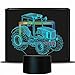 Produktbild PONLCY Neuheit 3D Illusion Lampen LED Traktor Nachtlichter USB 7 Farben Sensor Schreibtischlampe für Kinder Weihnachten Geburtstagsgeschenke Dekoration