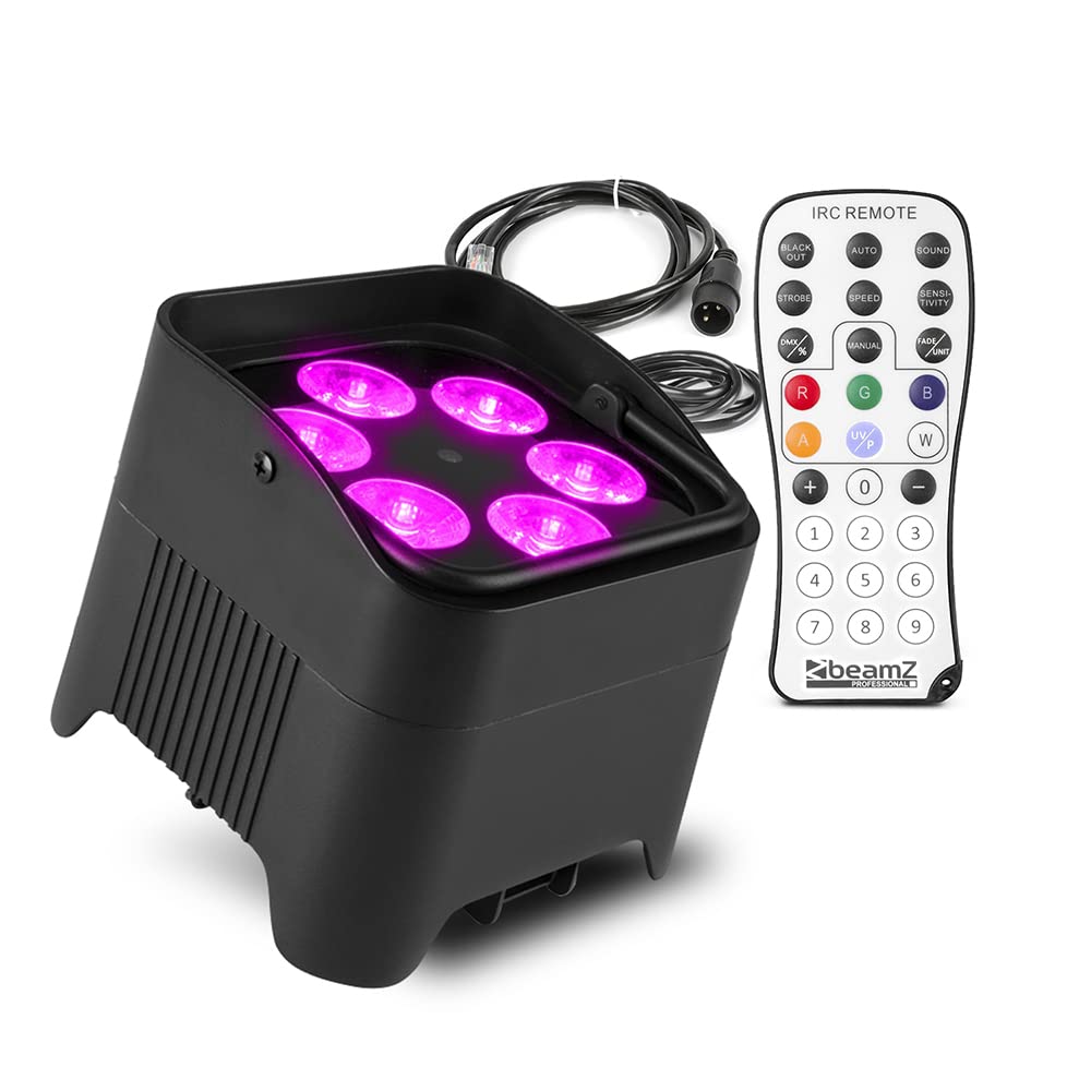 BeamZ BBP90 - Set van 4 LED Uplighters op accu en afstandsbediening kopen? | Stage Roads
