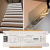 led treppenprofil 3000K warmweiße Farbe, weiches Licht und kein Lichtpunkt, es kann mit 3M Klebehalterung auf der Treppe befestigt werden.