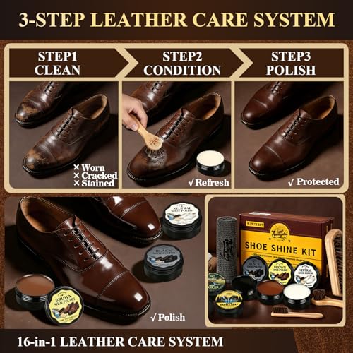 18-in-1 Shoe Shine Leather Polish Kit