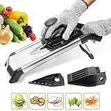 Mandoline Slicer Adjustable Vegetables Cutter Slicer For Potatoes and Onion French Fry Slicer With...