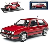 Volkwagen Golf II G-T-I Rot 1983-1992 1/18 Norev Modell Auto mit individiuellem Wunschkennzeichen